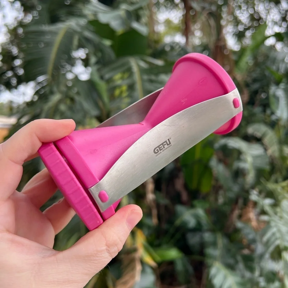 GEFU Pink Spiral Vegetable Cutter - Zoodle Maker for Healthy Meals